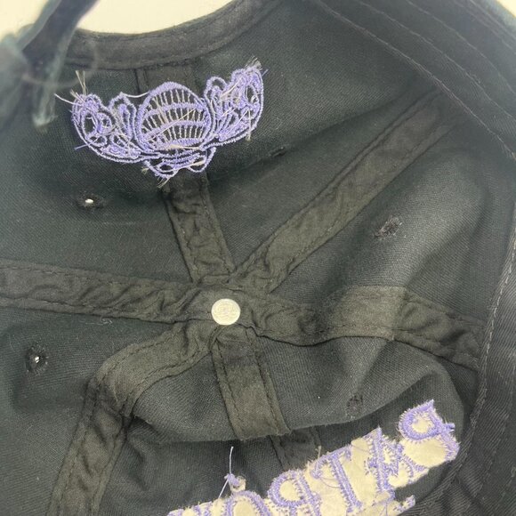 Black Authentic Patrón XO Cafe snapback hat w/ purple lettering OS frat summer - Picture 5 of 6